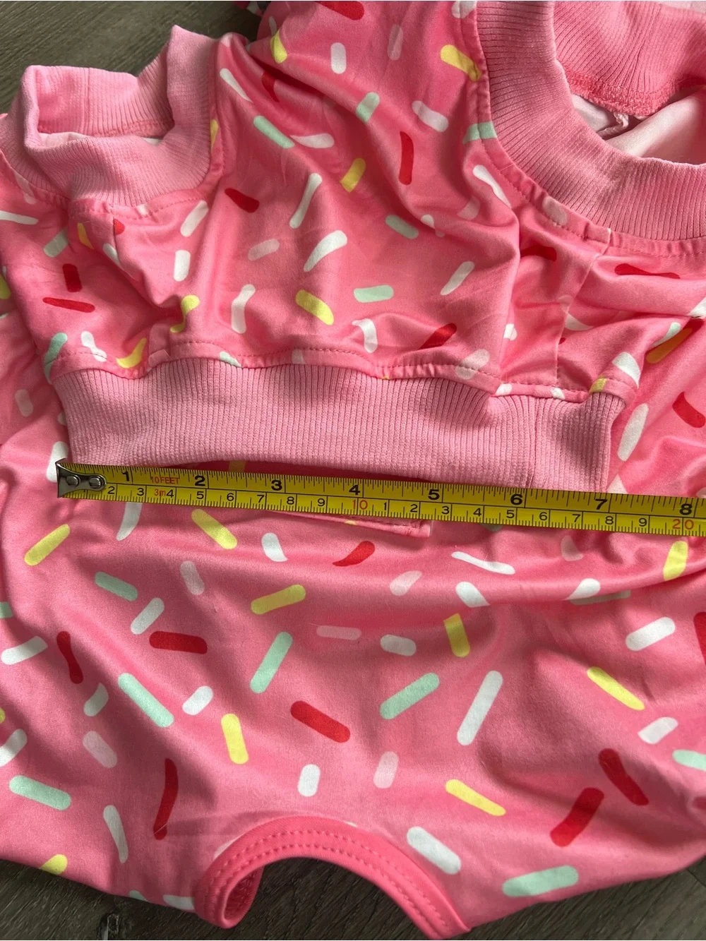 NWT Rainbow Sprinkles Dog One Piece Velcro Onesie Costume Outfit Large